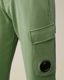 C.P. Company U16 Diagonal Fleece Cargo Sweatpants Green Bay Best