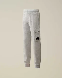 C.P. Company U16 Diagonal Fleece Cargo Sweatpants Grey Melange Shop