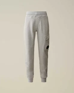 C.P. Company U16 Diagonal Fleece Cargo Sweatpants Grey Melange Shop
