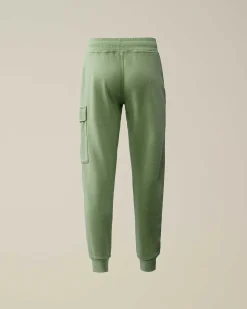 C.P. Company U16 Diagonal Fleece Cargo Sweatpants Green Bay Discount