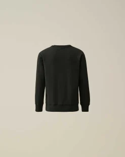 C.P. Company U16 Diagonal Fleece Lens Sweatshirt Black Best