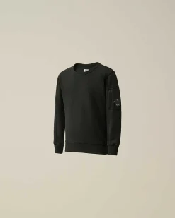 C.P. Company U16 Diagonal Fleece Lens Sweatshirt Black Best