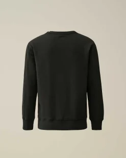 C.P. Company U16 Diagonal Fleece Lens Sweatshirt Black Clearance