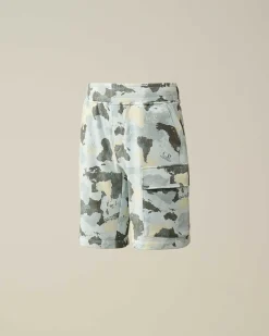 C.P. Company U16 Diagonal Fleece Printed Cargo Shorts Var.02-Multicolor Best