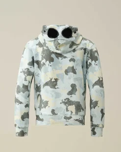 C.P. Company U16 Diagonal Fleece Printed Goggle Hoodie Var.02-Multicolor Cheap