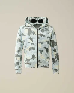 C.P. Company U16 Diagonal Fleece Printed Goggle Hoodie Var.02-Multicolor Outlet