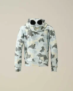 C.P. Company U16 Diagonal Fleece Printed Goggle Hoodie Var.02-Multicolor Outlet