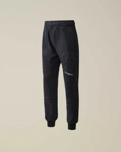 C.P. Company U16 Light Fleece Mixed Pocket Sweatpants Total Eclipse-Blue Store