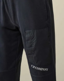 C.P. Company U16 Light Fleece Mixed Pocket Sweatpants Total Eclipse-Blue Store