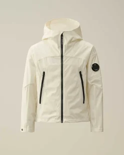 C.P. Company U16 Pro-Tek Hooded Jacket Gauze White Best Sale