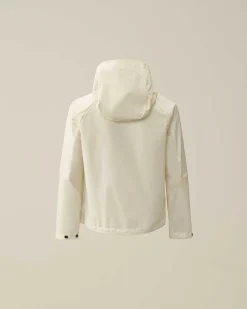 C.P. Company U16 Pro-Tek Hooded Jacket Gauze White Outlet