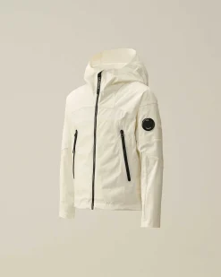 C.P. Company U16 Pro-Tek Hooded Jacket Gauze White Outlet