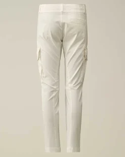 C.P. Company U16 Stretch Gabardine Cargo Pants Gauze White Cheap
