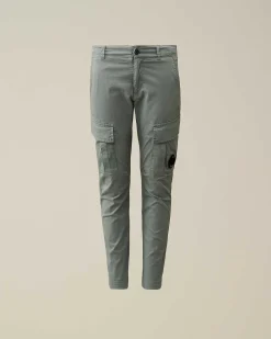 C.P. Company U16 Stretch Gabardine Cargo Pants Turbulence-Grey Cheap