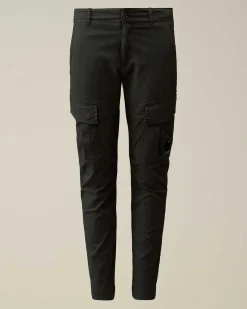 C.P. Company U16 Stretch Gabardine Cargo Pants Black Best Sale