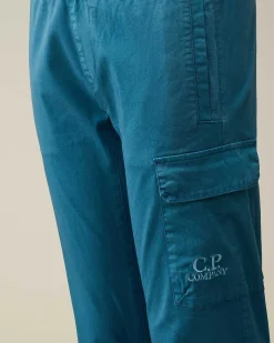 C.P. Company U16 Stretch Gabardine Pants Ink Blue New
