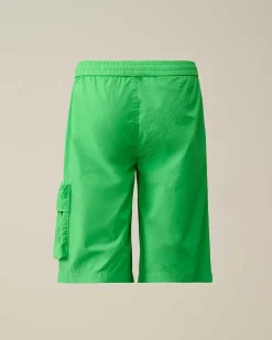 C.P. Company U16 Tela Parachute Cargo Shorts Classic Green Clearance