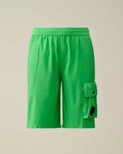 C.P. Company U16 Tela Parachute Cargo Shorts Classic Green Clearance