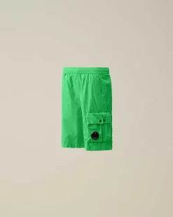 C.P. Company U16 Tela Parachute Cargo Shorts Classic Green Sale