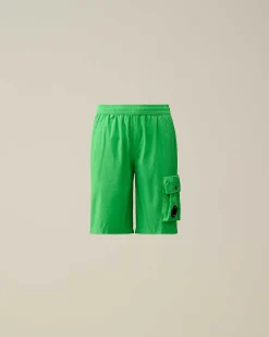 C.P. Company U16 Tela Parachute Cargo Shorts Classic Green Sale