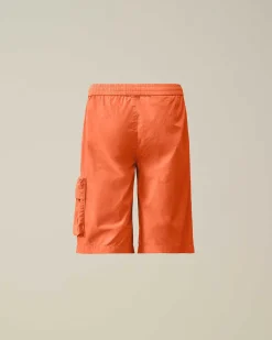 C.P. Company U16 Tela Parachute Cargo Shorts Gold Flame-Orange Clearance
