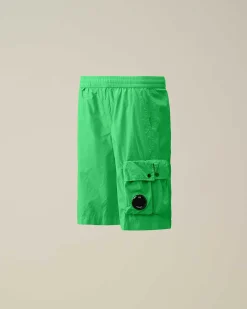 C.P. Company U16 Tela Parachute Cargo Shorts Classic Green Sale